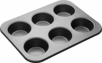 SONANI Carbon Steel Cupcake/Muffin Mould 6(Pack of 1)