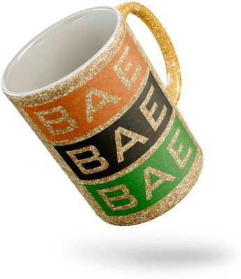 Tee Mafia gm-37-bae-gold-01 Ceramic Coffee Mug(600 ml)