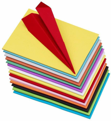 7Q7 Colored Unruled A4 80 gsm Coloured Paper(Set of 100, Multicolor)