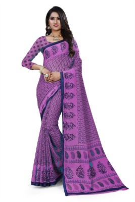 Vimalnath Synthetics Printed Daily Wear Georgette Saree(Pink)