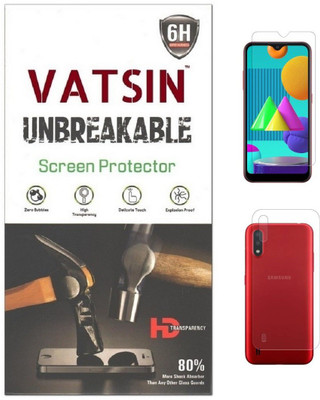 Vatsin Front and Back Screen Guard for Samsung Galaxy M01(Pack of 2)