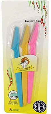 Rinkle Set of 3 Pcs Eyebrow,Neck,Face,Upper Lips As Well As Unnecessary Hair Removal Elsewhere Shaping Trimmer Shaper Shaver Tools Disposable Razor (Pack of 3), Men & Women(Pack of 3) Rinkle Set of 3 Pcs Eyebrow,Neck,Face,Upper Lips As Well As Unnecessary Hair Removal Elsewhere Shaping Trimmer Shaper Shaver Tools Disposable Razor (Pack of 3), Men & Women(Pack of 3)
