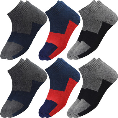 HICODE Men & Women Self Design Ankle Length(Pack of 6)