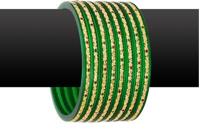 Barrfy Collections Plastic Gold-plated Bangle Set(Pack of 8)