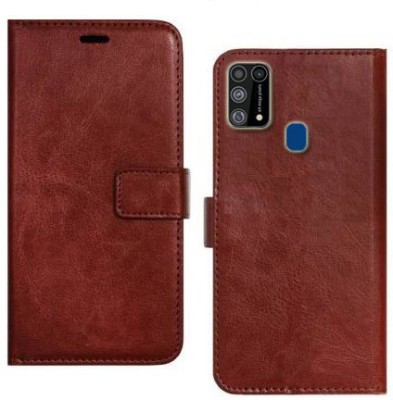 Wynhard Flip Cover for Samsung Galaxy M31, Samsung Galaxy F41, Samsung M31 Prime(Brown, Shock Proof, Pack of: 1)