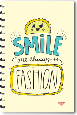 ESCAPER Smile are always is in Fashion (Ruled) Designer Diary, Designer Notebook , Notepad A5 Diary Ruled 160 Pages(Multicolor)