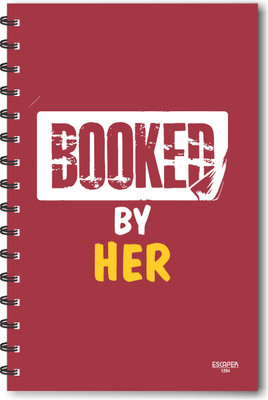 ESCAPER Booked By Her (Ruled - A5 Size) Designer Notebook , Love Notebooks A5 Notebook Ruled 160 Pages(Multicolor)