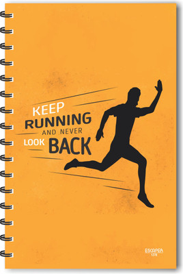 ESCAPER Keep Running & Never Look Back (Ruled - A5 Size) Designer Notebook , Motivational Notebook, Runner A5 Notebook Ruled 160 Pages(Multicolor)