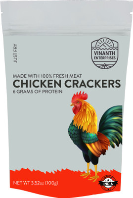 vinanth HAHAL CHICKEN CRACKERS / PAPPAD Fryums(100 g)