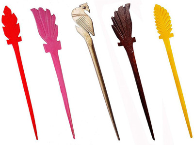 salvusappsolutions Marble Made Multicolor Hair Stick Set for Women Hair Accessory Set(Multicolor)
