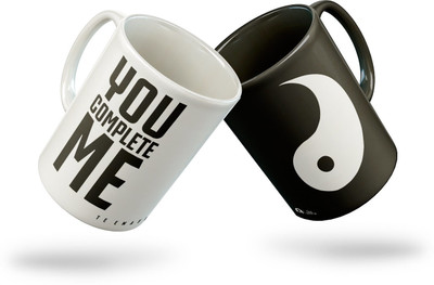 Tee Mafia MUG-VD-03-YIN-YANG-01 Ceramic Coffee Mug(330 ml, Pack of 2)