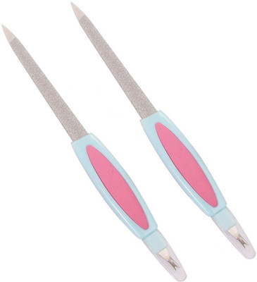 AMLY 2 IN 1 Sharp Nail File/ Filer & Shaper With Cuticle Cutter 02(Set of 2)