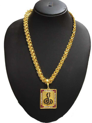 LASAVAMON Snake Gold-plated Diamond Alloy Pendant Diamond Gold-plated Plated Alloy Chain Set