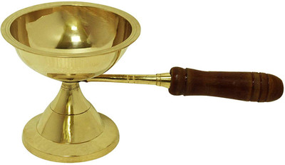 NAVYAKSH Combo Of Classic Round Pure Brass Paro Pyali Worship/Spirtual/Religion Table Diy Brass (Pack of 2) Table Diya(Height: 3.5 inch)