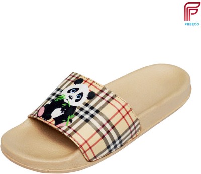 FREECO Women Slides(Beige , 4)