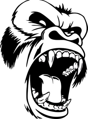 nirmal décor 46 cm Face Of King Kong Magnetic Sticker(Pack of 1)