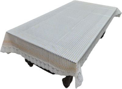 DELHI PVC CORP Abstract 4 Seater Table Cover(Cream, PVC)