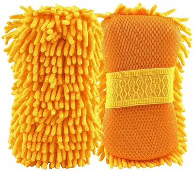 Drivetouniverse Microfiber Vehicle Washing  Sponge(Pack Of 2)