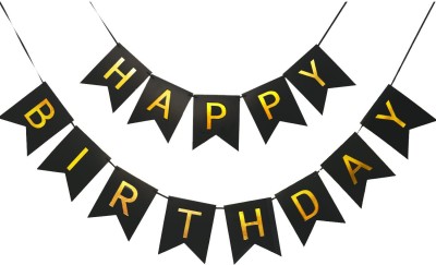 Hippity Hop Happy Birthday Banner Bunting Flag for Birthday Party Banner(10.5 ft, Pack of 1)