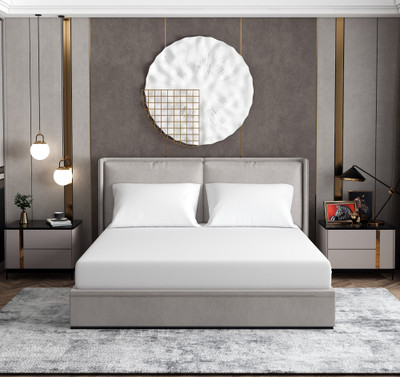 loomhands 260 TC Cotton Double Solid Flat Bedsheet(Pack of 1, White)