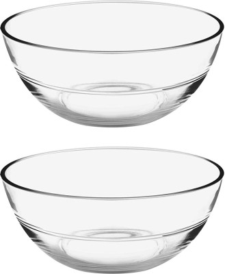 TREO Glass Serving Bowl JELO BOWL 420 ml 2 Pcs Set(Pack of 2, Clear)