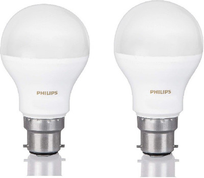 PHILIPS 9 W Basic Round B22 LED Bulb(White, Pack of 2)