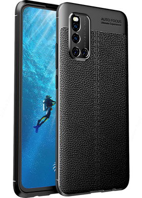 Golden Sand Back Cover for Vivo V19(Black, Shock Proof)