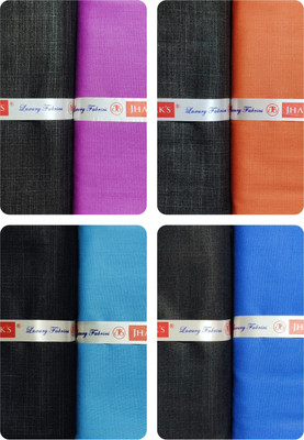 JHABAK'S Cotton Blend Solid Shirt & Trouser Fabric