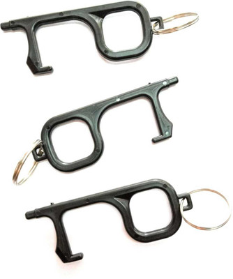 GOPINATH AUTOLINK Protection Keychain Safety Key Non-Touch Hands-Free Contactless Tool Multi Purpose Safe Touch Antimicrobial Key Key Chain TOOL (PACK OF 3) Key Chain