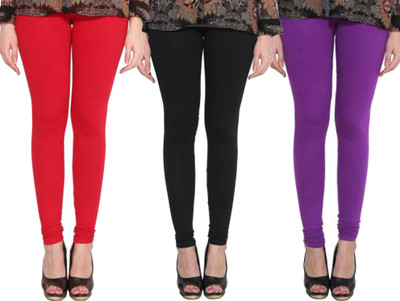 Clarita Churidar  Western Wear Legging(Purple, Red, Black, Solid)