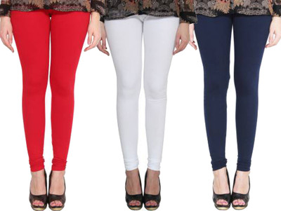 Clarita Churidar  Western Wear Legging(Dark Blue, Red, White, Solid)