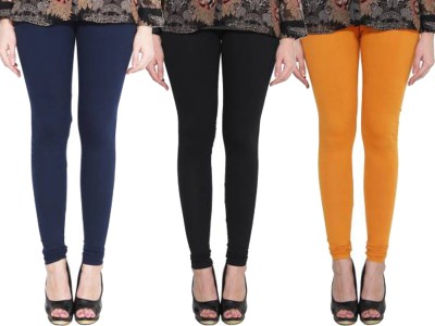 Clarita Churidar  Western Wear Legging(Dark Blue, Black, Yellow, Solid)