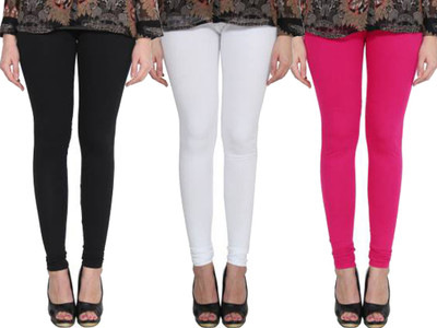 Clarita Churidar  Western Wear Legging(White, Black, Pink, Solid)