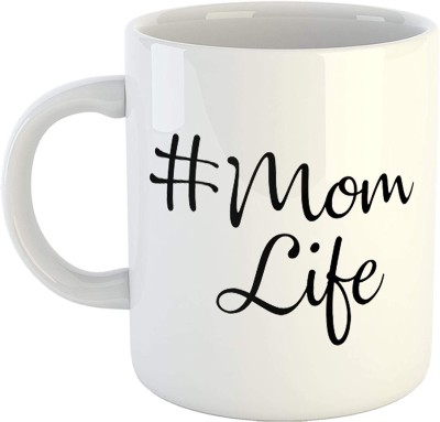 Artscoop Mom Life Printed Coffee Cup Tea Cup Gift for World's Best Mom-Ceramic Gift Coffee (Tea, Cocoa) 11 OZ Cup, Ceramic Coffee Mug(350 ml)