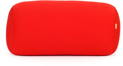ORKA Plain Microbeads Solid Bolster Pack of 1(Red)