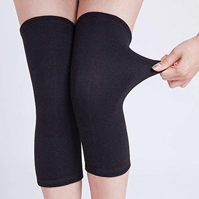AASHI CARE Unisex Stretchable Compression Knee Cap Brace For Joint Pain Relief (Pair) Knee Support(Black)