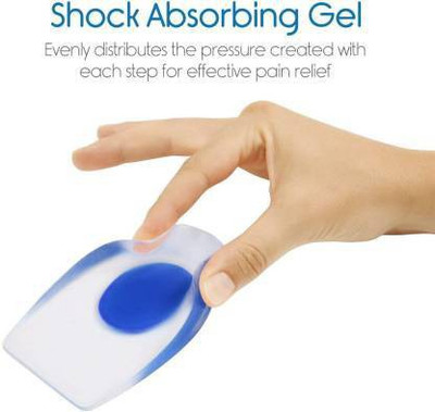 Classic deal Gel Silicon Heel Pad for Heel Ankle Pain Heel Support(Blue)