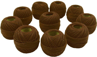 Tatting Dark Brown Coffee Thread(130 m Pack of10)