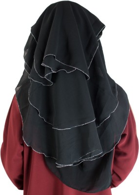 DESIGNER ABAYASANDBURQAS Chiffon Burqa(Black)