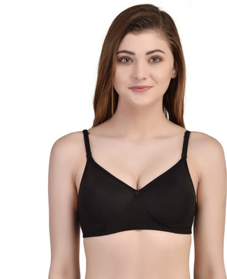 Pearlw Women Full Coverage Lightly Padded Bra(Black)