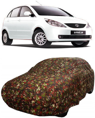 MELVIZ WORLD Car Cover For Tata Vista (With Mirror Pockets)(Green)