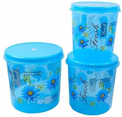 3D METRO SUPER STORE Plastic Grocery Container  - 5 L, 7.5 L, 10 L(Pack of 3, Blue)
