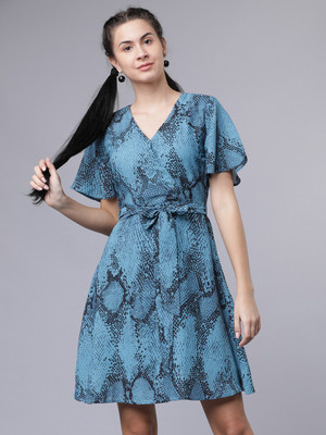 TOKYO TALKIES Women A-line Blue Dress