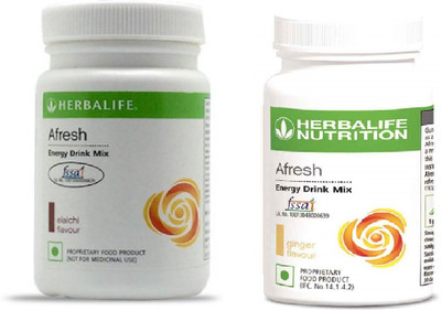 HERBALIFE Afresh Energy Drink Mix Ginger and Elaichi Flavor 50 GM in Pack of 2 Energy Drink(2x50 g, Ginger xElaichi Flavored)