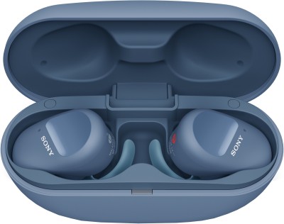 SONY WF-SP800N With 26 Hours Battery Life Active noise cancellation enabled Bluetooth Headset(Blue, True Wireless)
