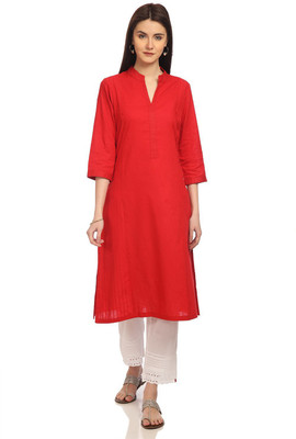 biba-women-solid-straight-kurtared-1