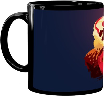 MUGKIN God of War Poster Dark Printed Ceramic Coffee Mug(350 ml)