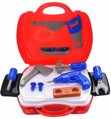 Dherik Tradworld 19 Pcs of Engineering Tool Set for Kids, Tool Set Toy with Briefcase, Construction Tools Box toy, Learning Toys For Kids