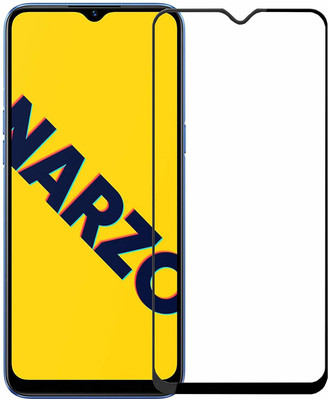 DropFit Edge To Edge Tempered Glass for Realme Narzo 10A(Pack of 1)