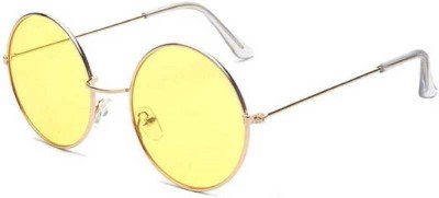 sunwear Round Sunglasses(For Boys & Girls, Yellow, Clear)